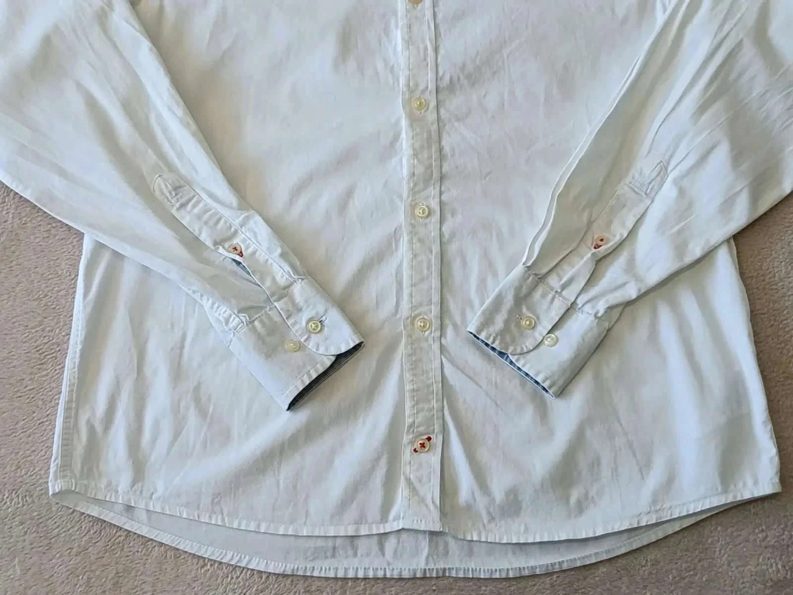 Witte Tommy Hilfiger-shirt met geborduurd logo maat S – photo 4